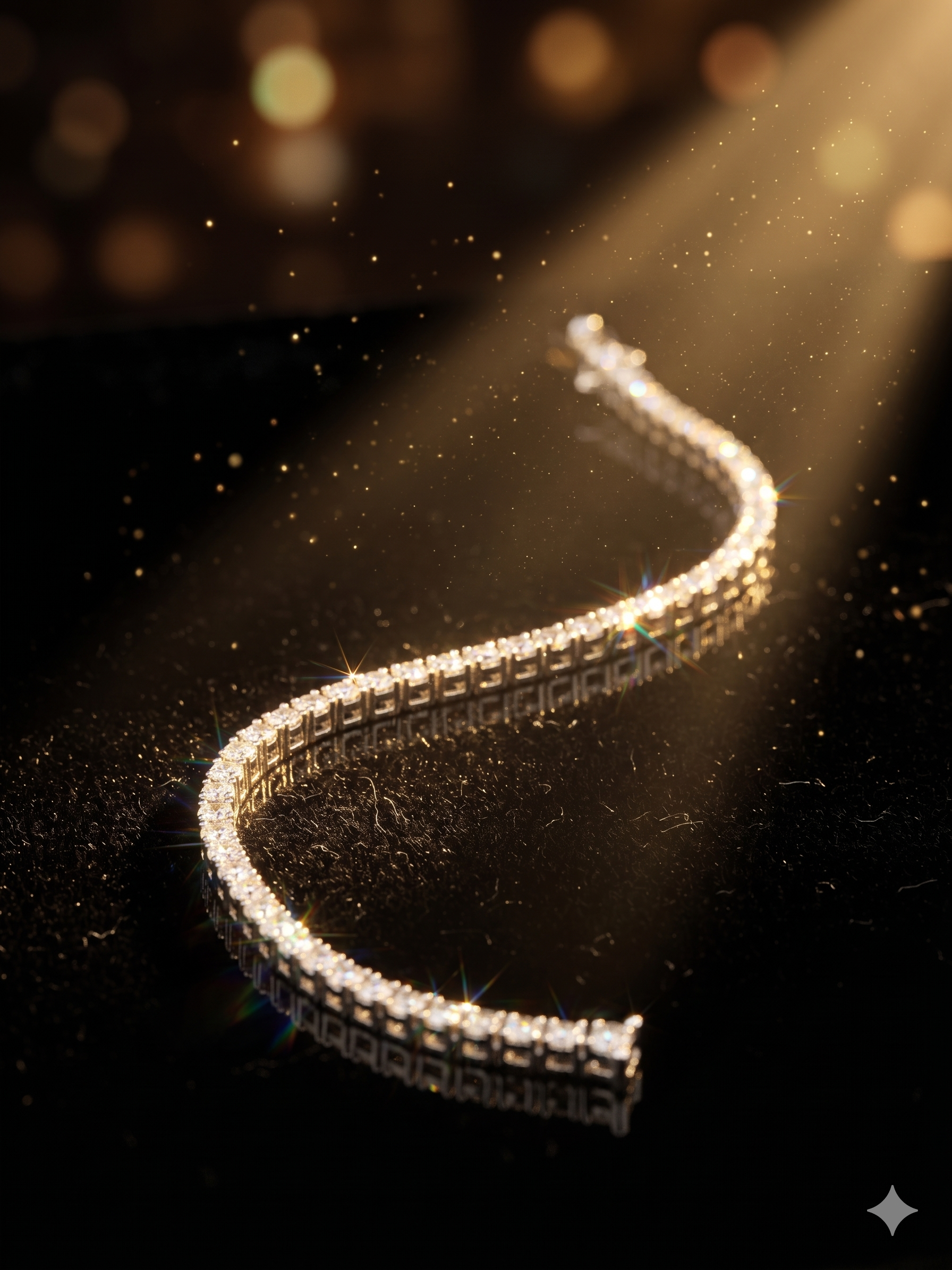 14krt witgouden tennisarmband met diamant 67-1,00ct GSI | 17,5cm