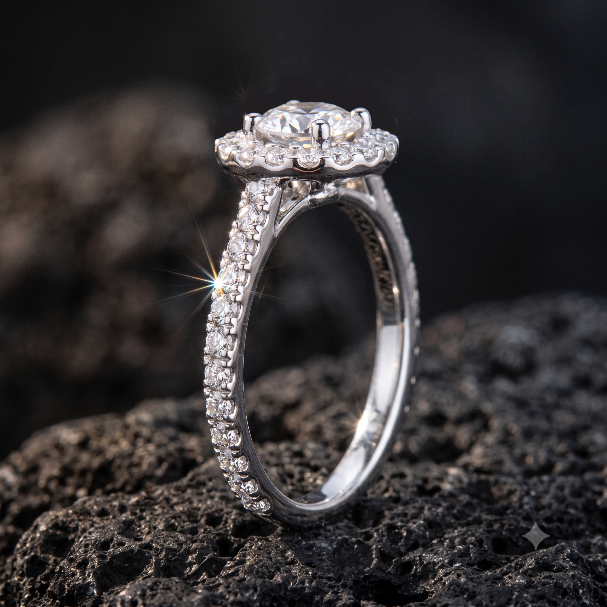14kt witgouden ring briljant 0.30ct | 6.3mm