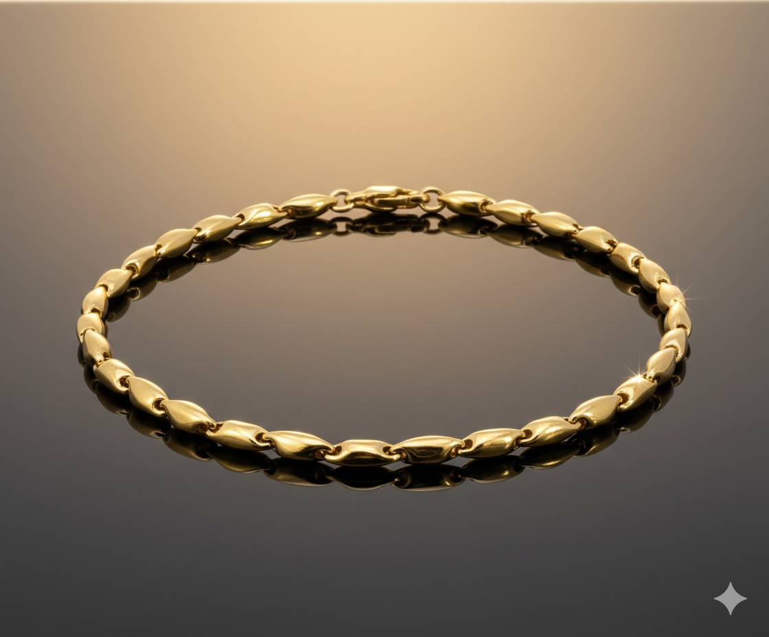 Monzario - 14krt geelgouden armband 3mm | 19,5cm