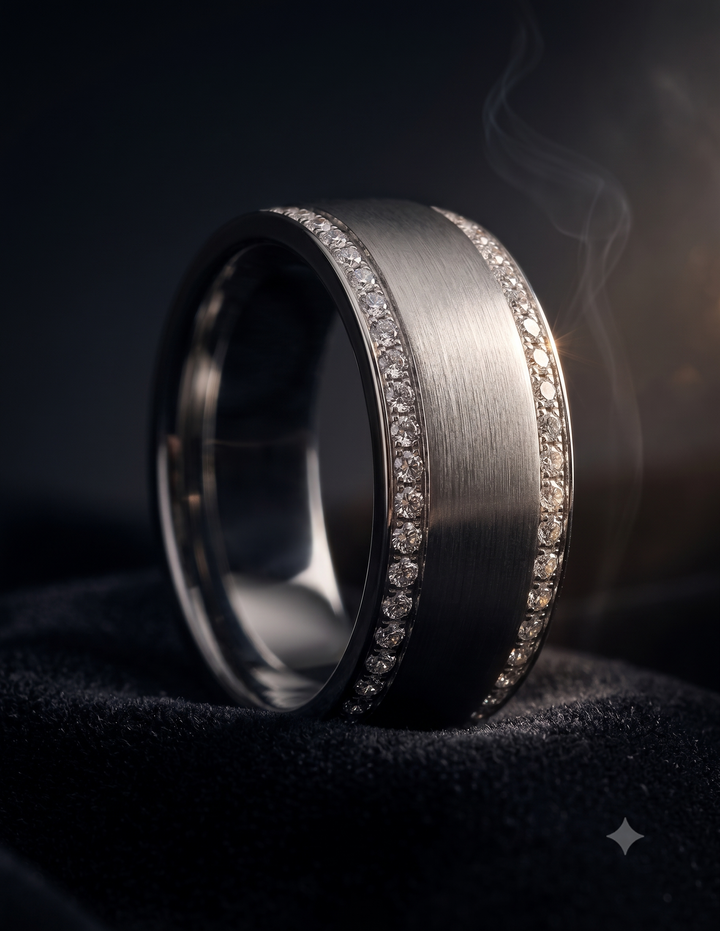 14krt witgouden ring met briljant 0.38ct HSI | mt 17,5
