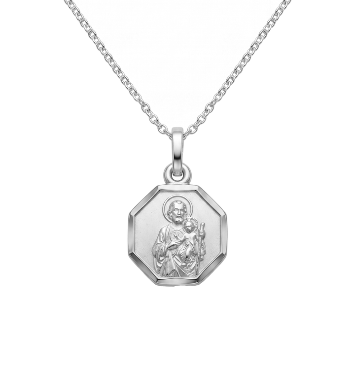 Zilveren collier scapulier | 38cm
