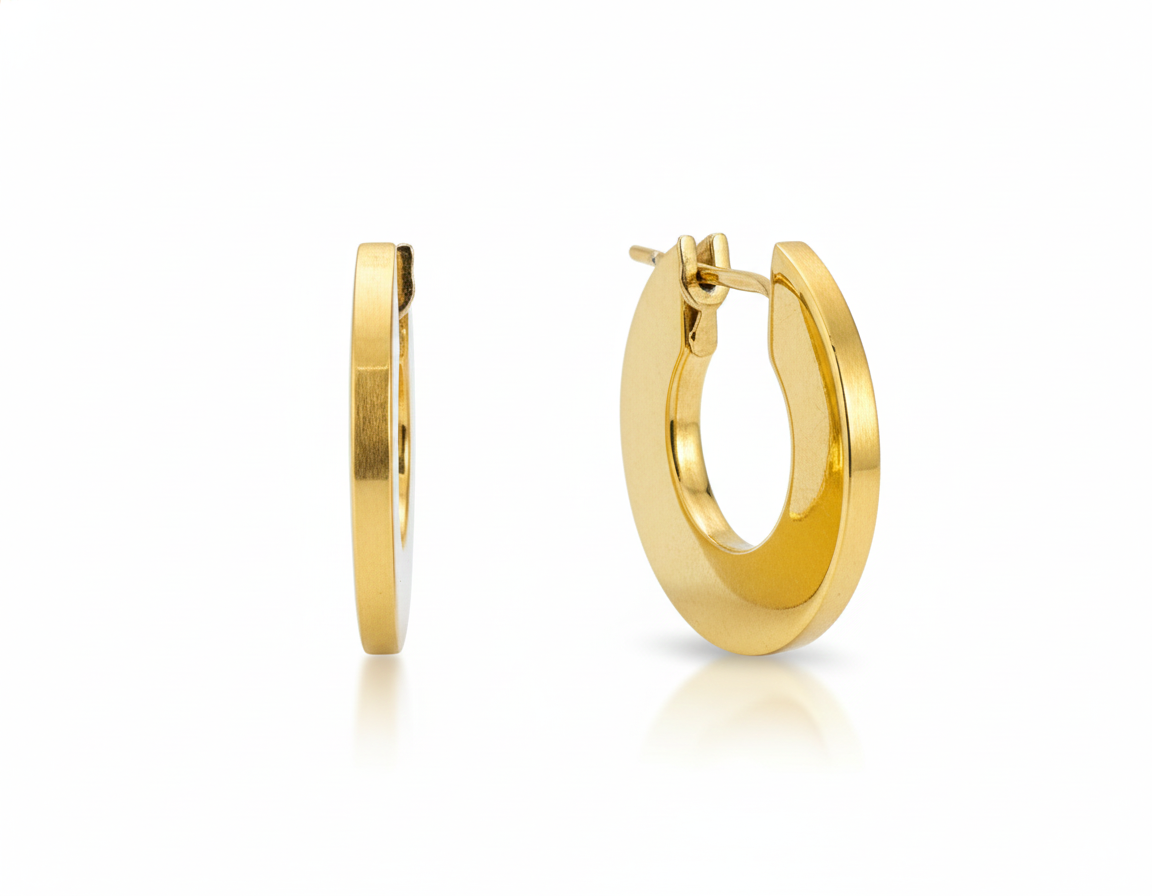 14krt geelgouden oorringen | 2x20mm