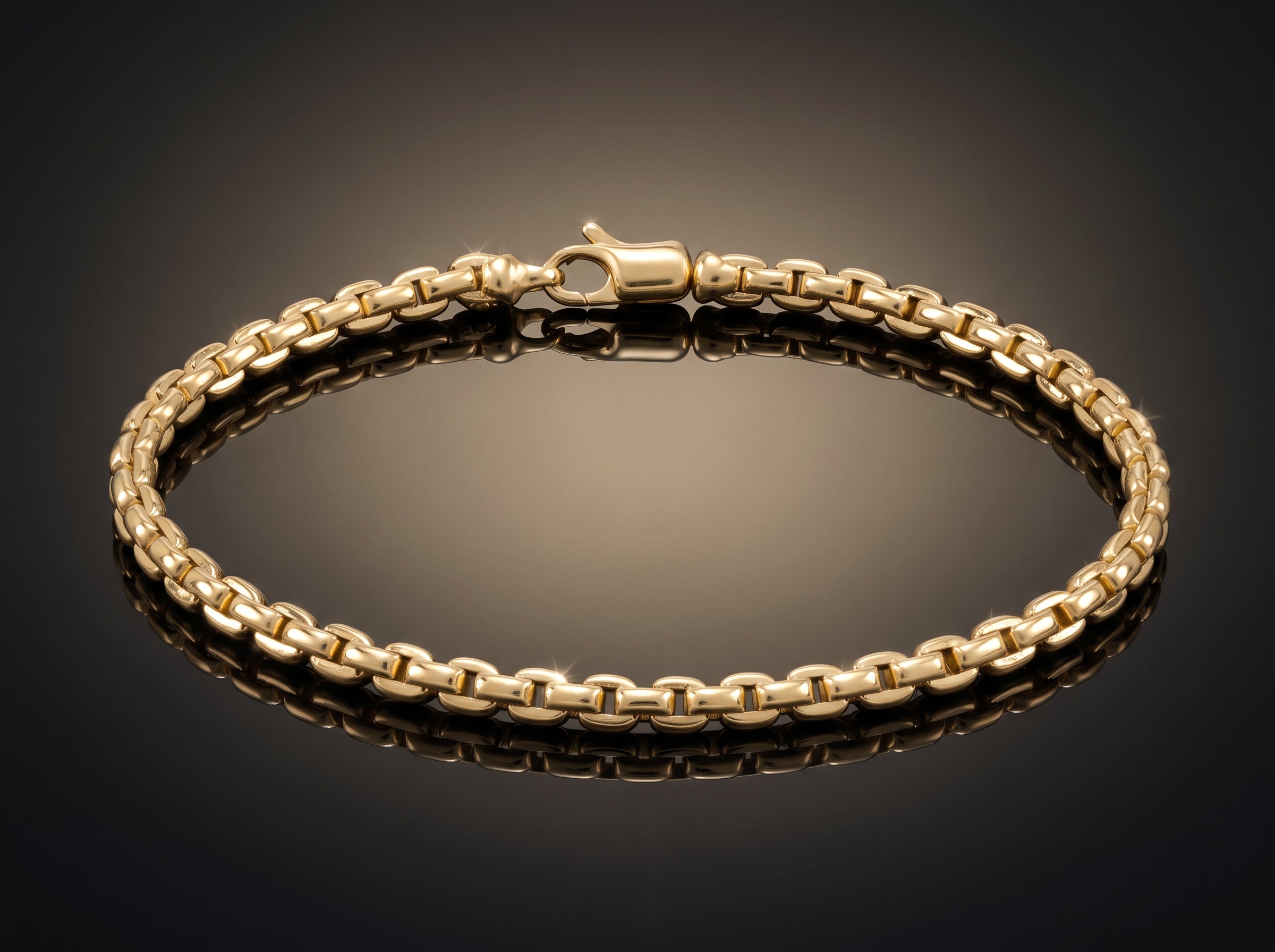 Monzario - 14krt geelgouden armband bol 3.5mm | 19cm