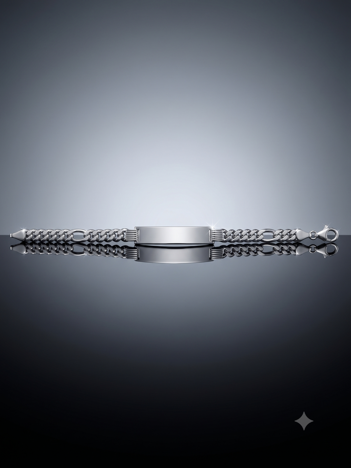 Zilveren graveerarmband gourmette / valkenoog 6.5mm | 21cm