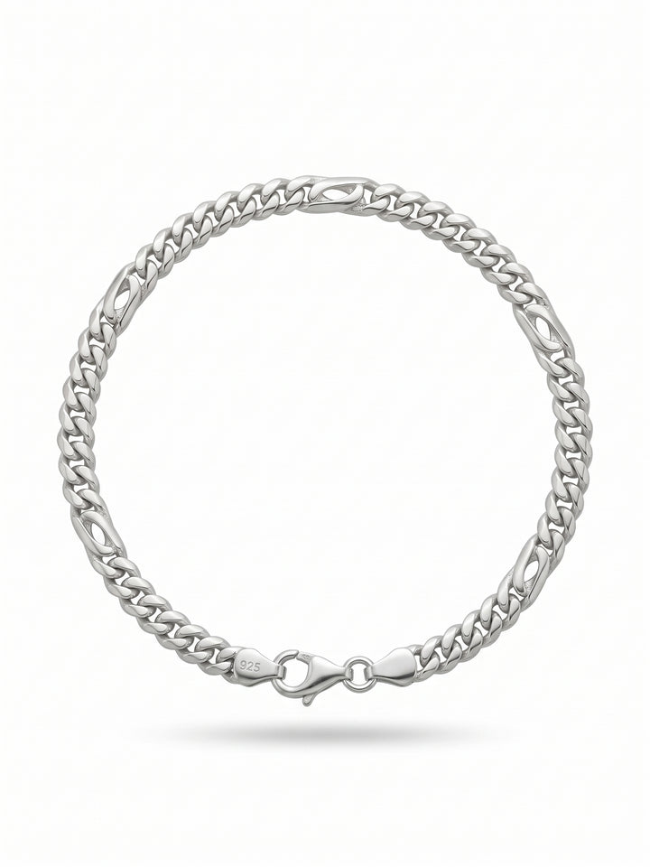Zilveren armband gourmette & valkenoog 5mm | 20.5cm
