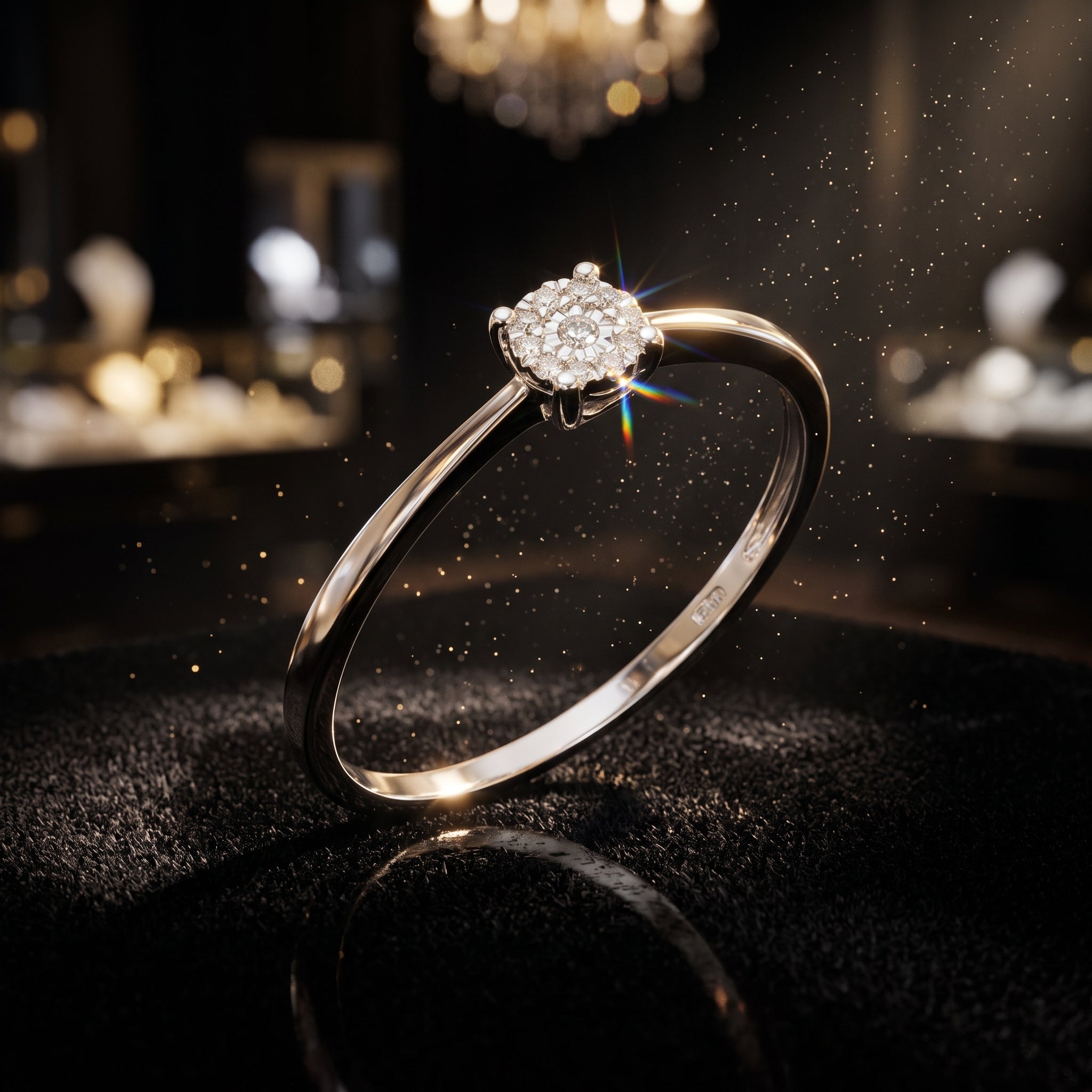 14krt witgouden ring met briljant 11-0.04ct HSI