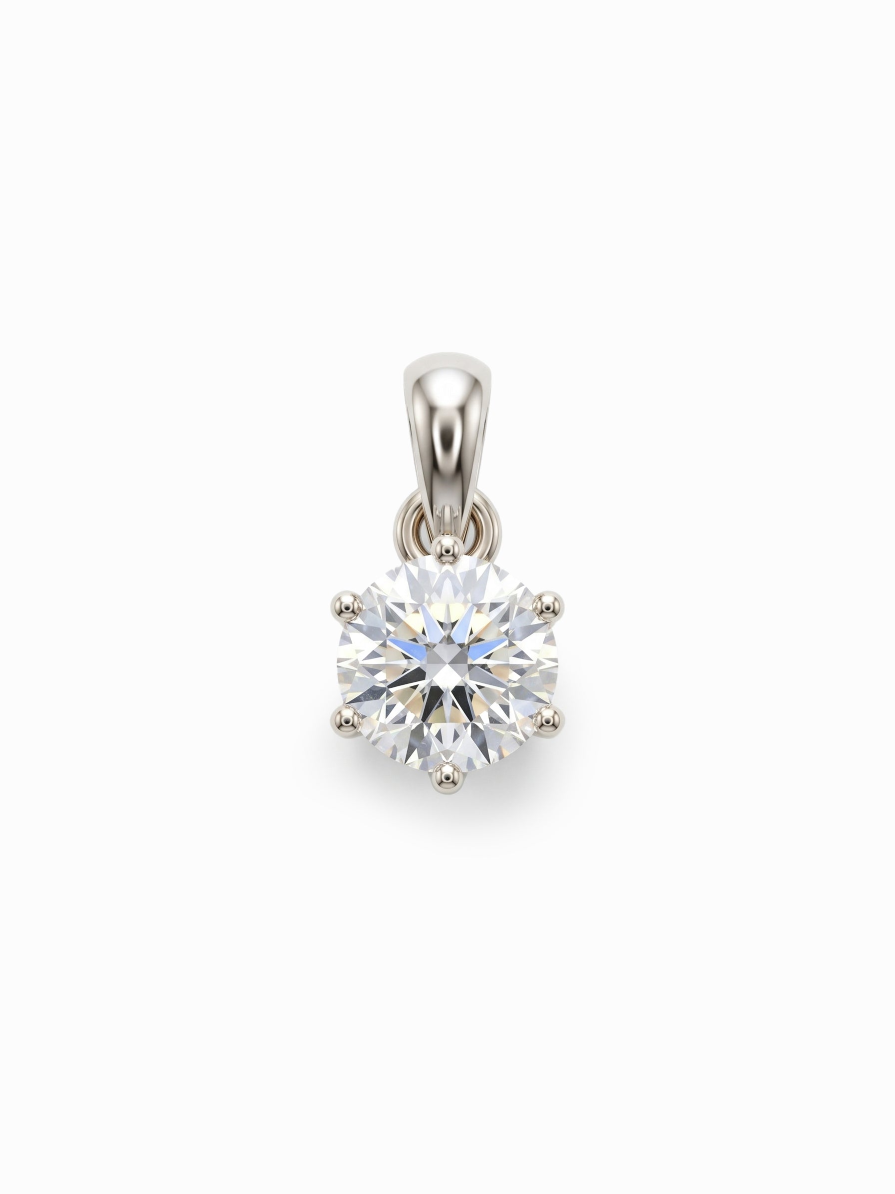 14krt witgouden hanger met Lab grown diamant 1.00ct DVVS2 | incl. IGI certificaat