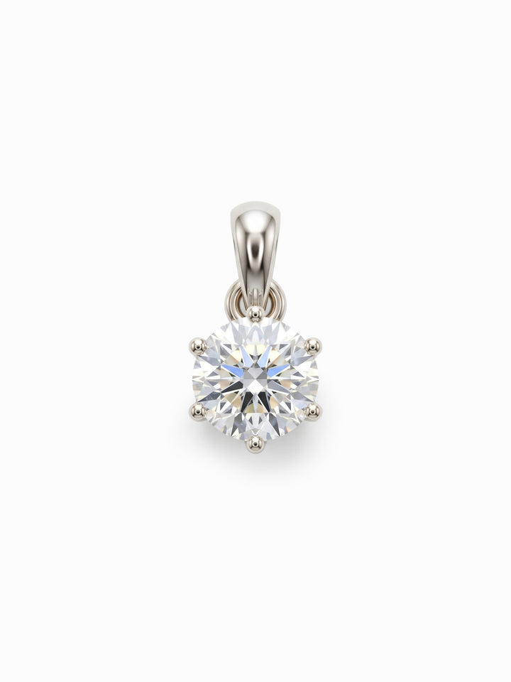 14krt witgouden hanger met Lab grown diamant 1.00ct DVVS2 | incl. IGI certificaat