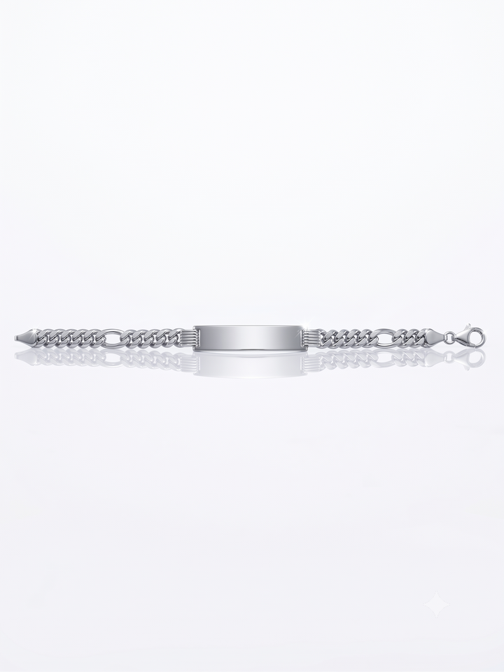 Zilveren graveerarmband gourmette / valkenoog 6.5mm | 21cm