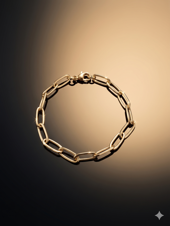 Silgold armband ovaaldraad 6 mm | 19,5cm