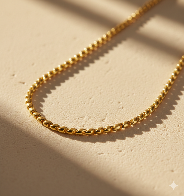 Monzario - 14krt geelgouden lengtecollier 4,3mm | 45cm