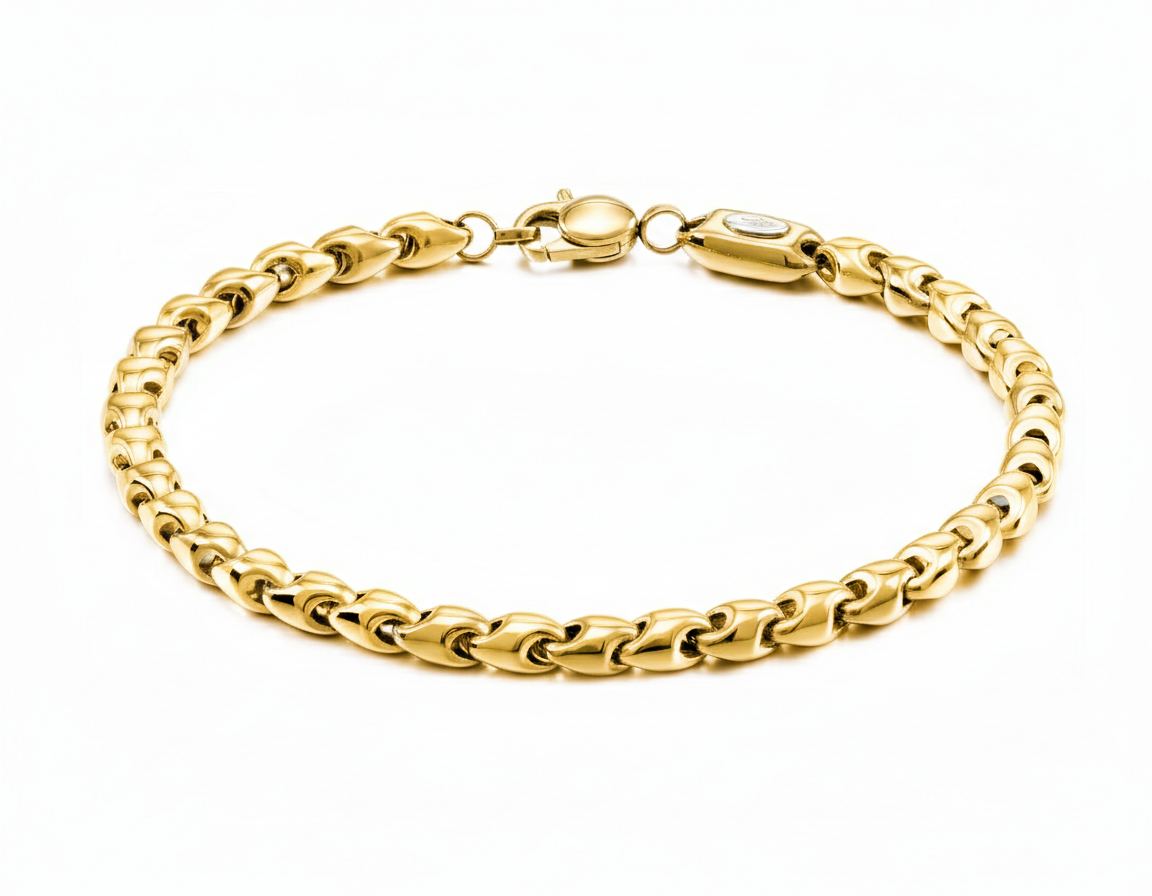 Monzario - 14krt geelgouden armband 4.3mm | 19,5cm