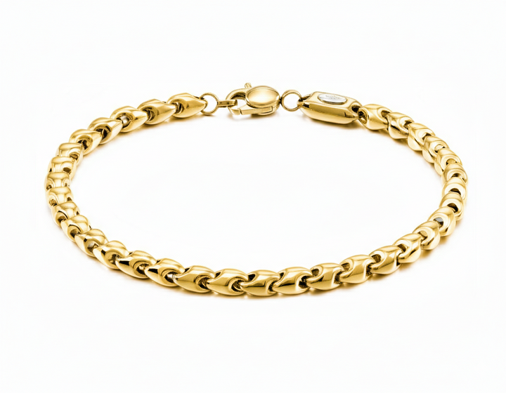 Monzario - 14krt geelgouden armband 4.3mm | 19,5cm