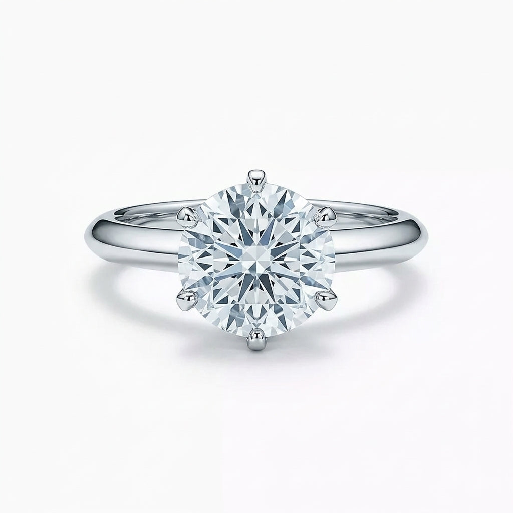 14krt witgouden ring met 2.01ct LG diamant EVVS2 - Incl IGI certificaat