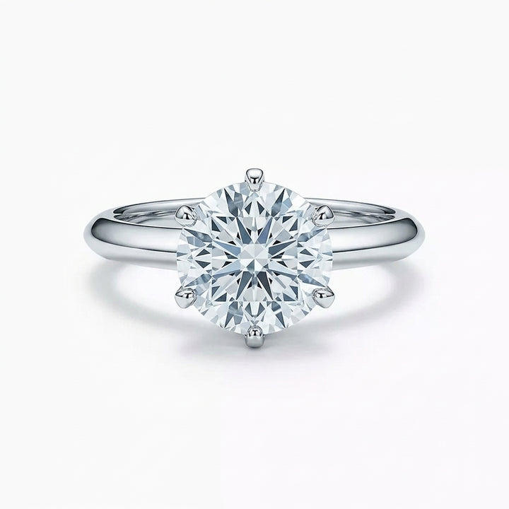 14krt witgouden ring met 2.01ct LG diamant EVVS2 - Incl IGI certificaat