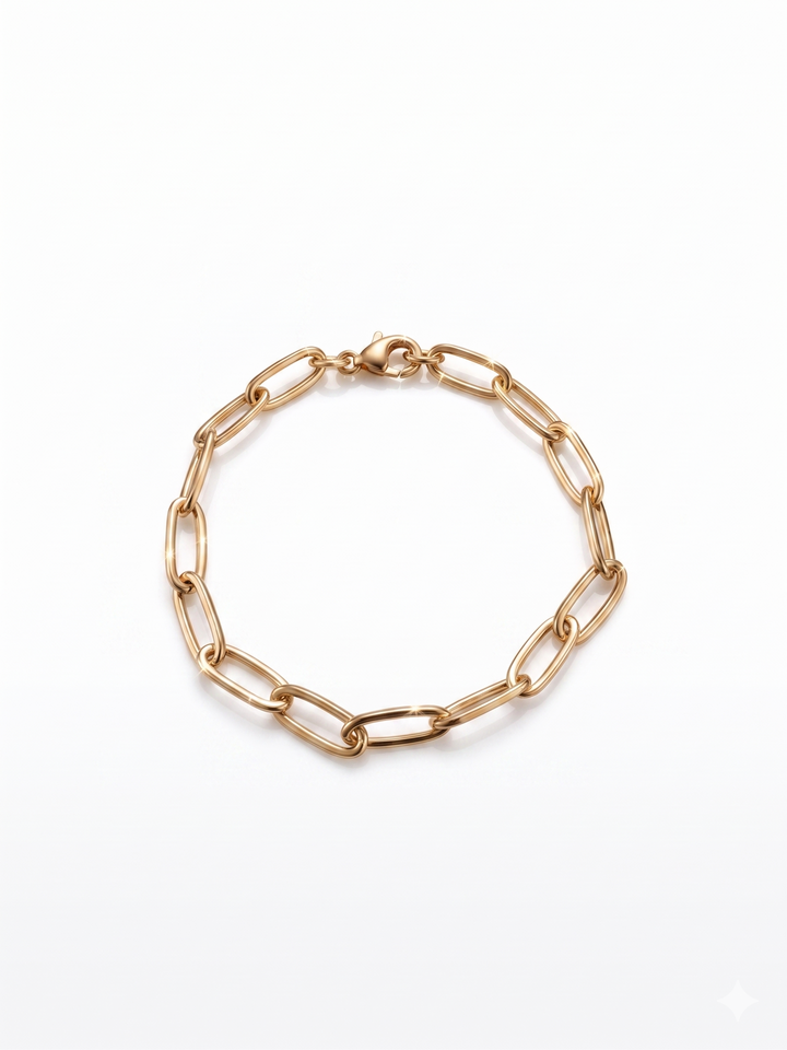 Silgold armband ovaaldraad 6 mm | 19,5cm