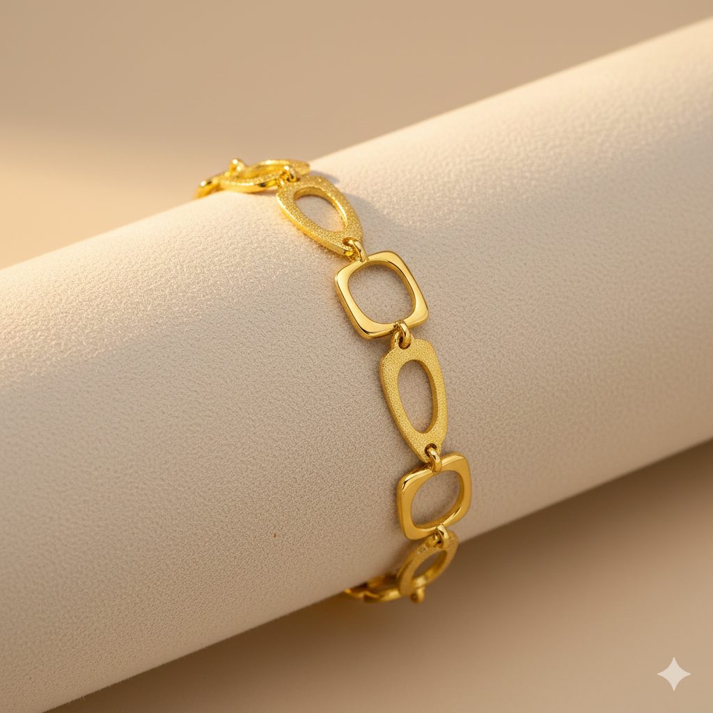 14krt geelgouden armband 10mm | 17,5-19cm