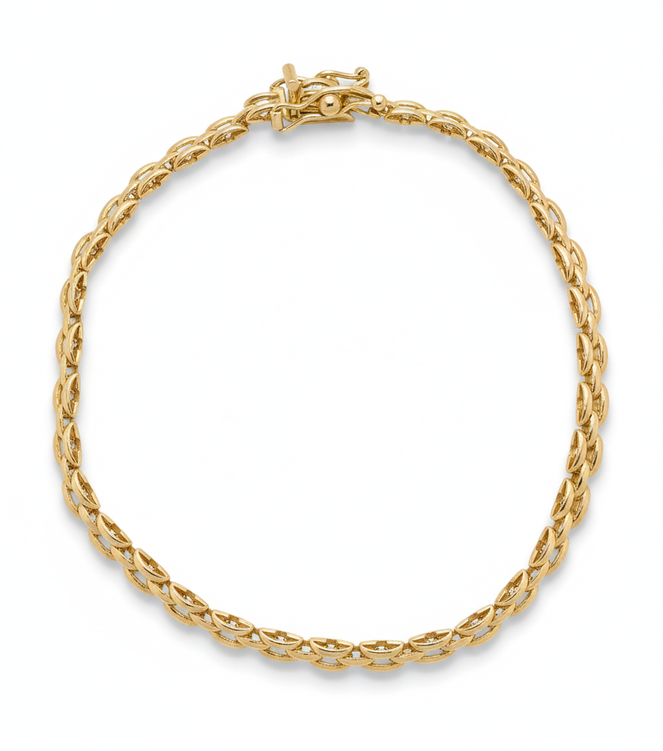 14krt geelgouden armband panter 4mm | 19cm