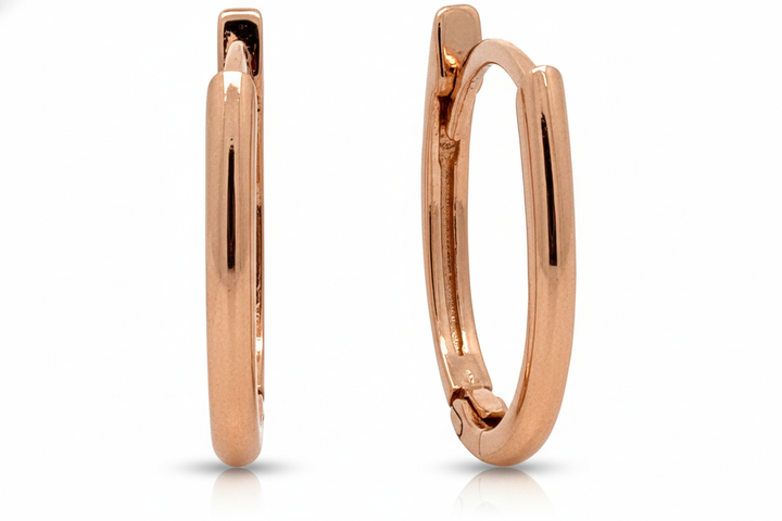 14krt roségouden klapoorringen 1,8mm | 13,5x10,5mm
