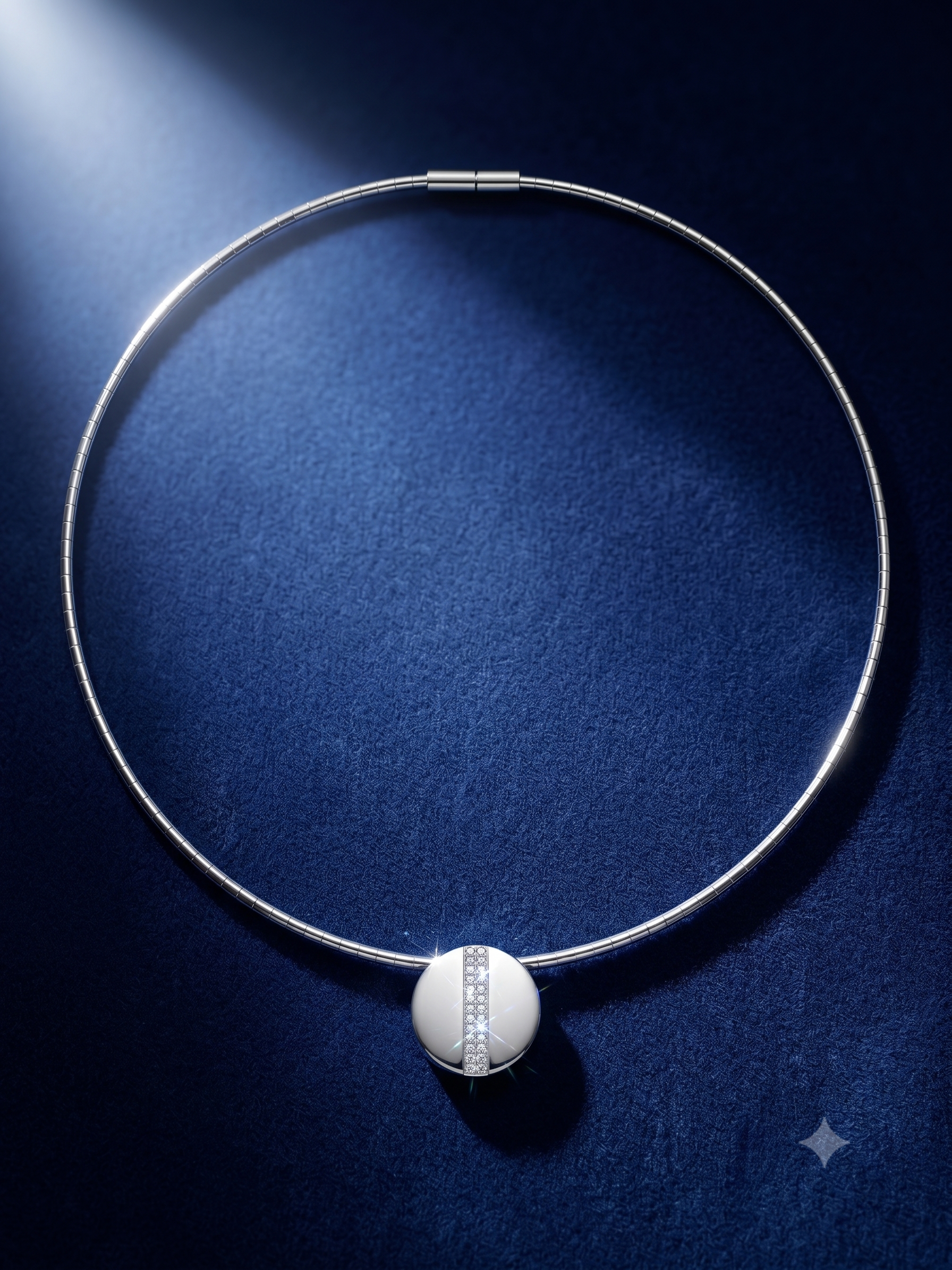 14krt witgouden collier met briljant hanger 28-0.16ct HSI | 42cm