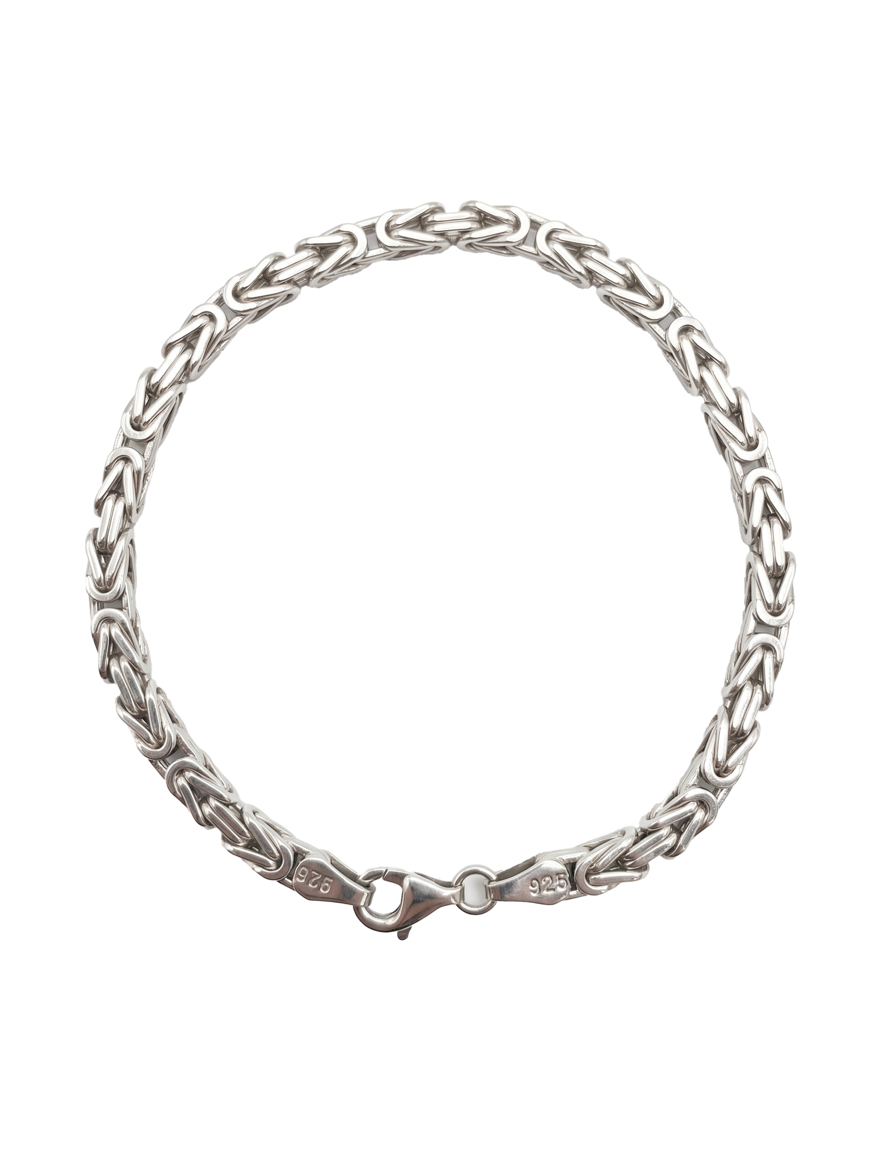 Zilveren armband koningsschakel 4mm | 20.5cm