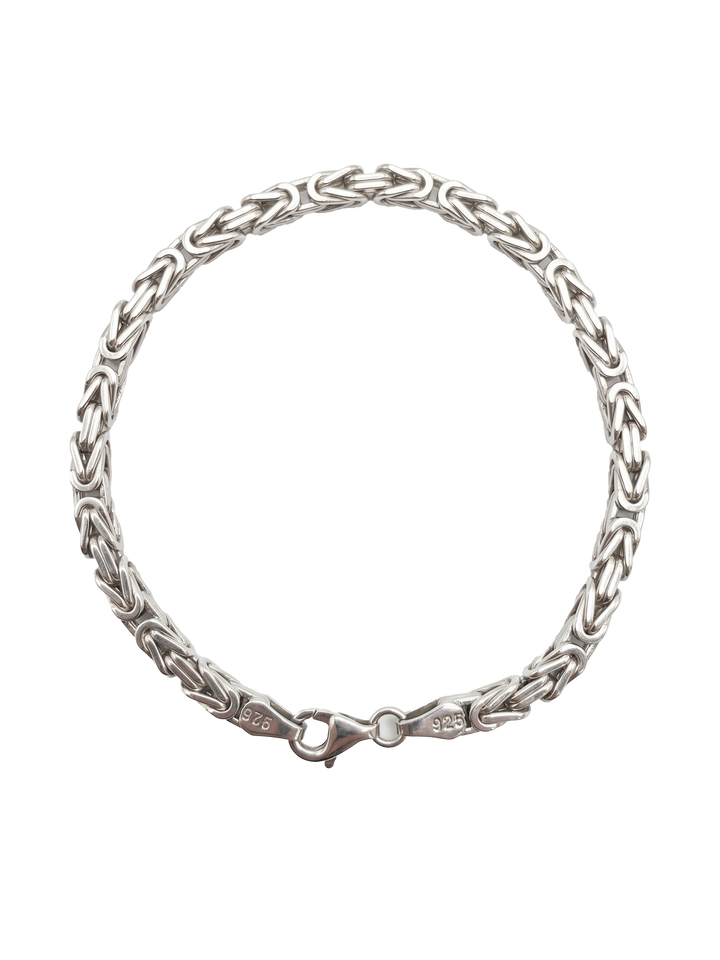 Zilveren armband koningsschakel 4mm | 20.5cm
