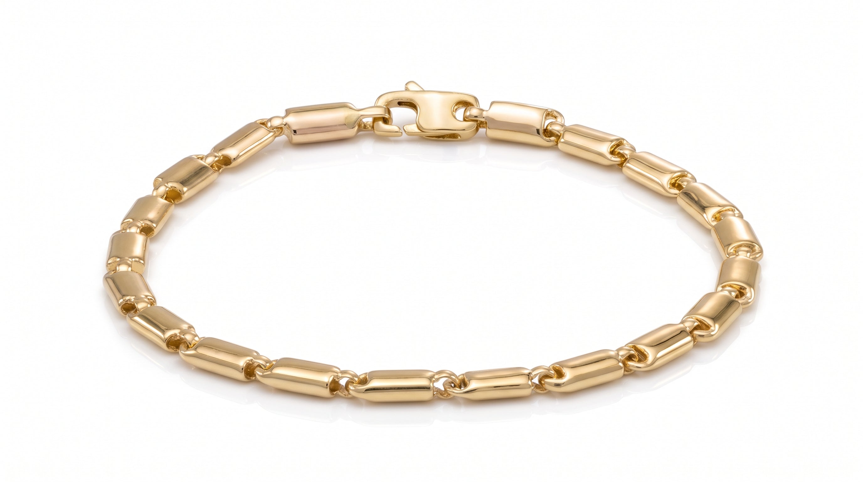 Monzario - 14krt geelgouden armband 4mm | 18,5cm
