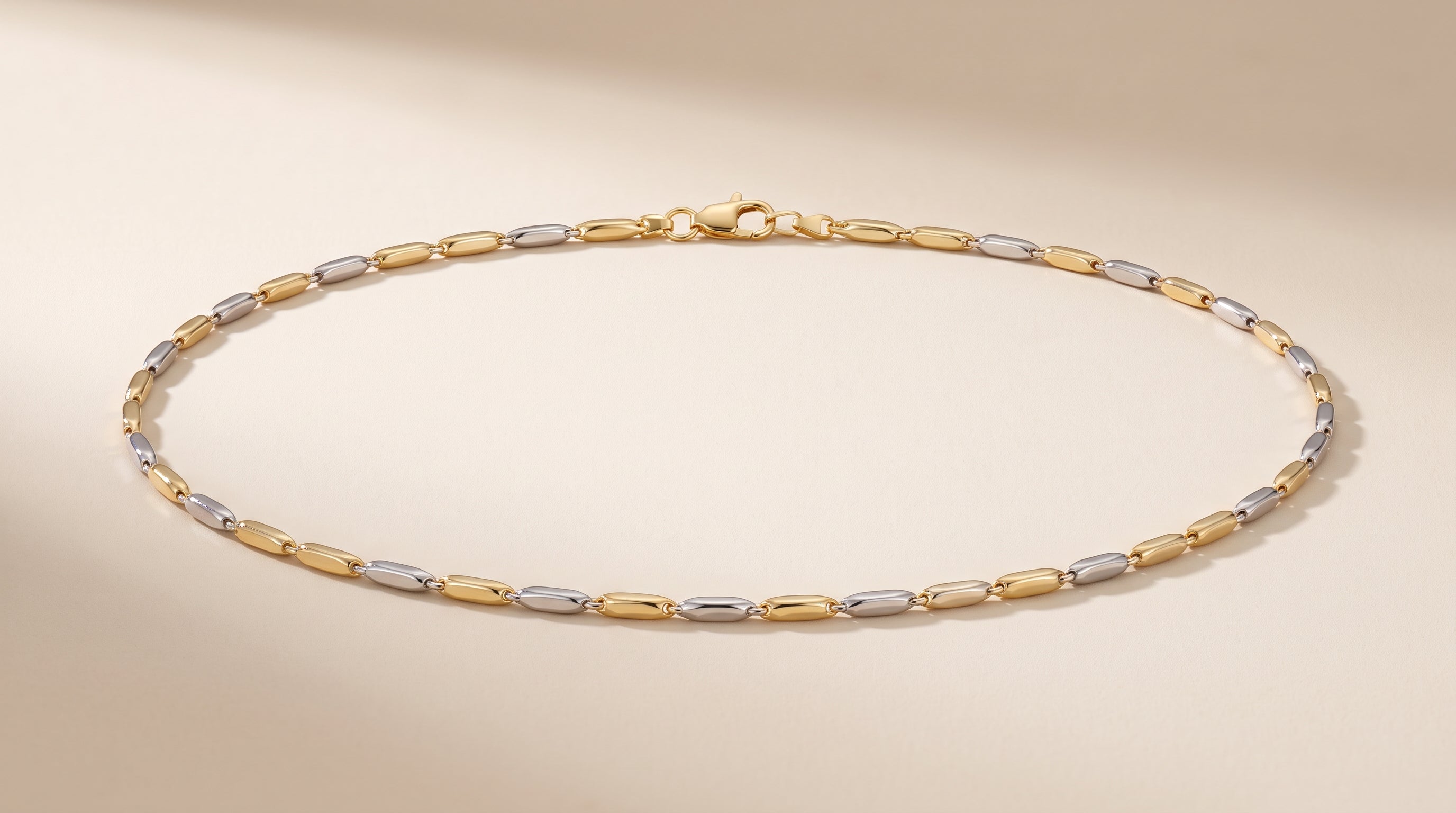 Monzario - 14krt bicolor gouden collier 2.2mm | 45cm