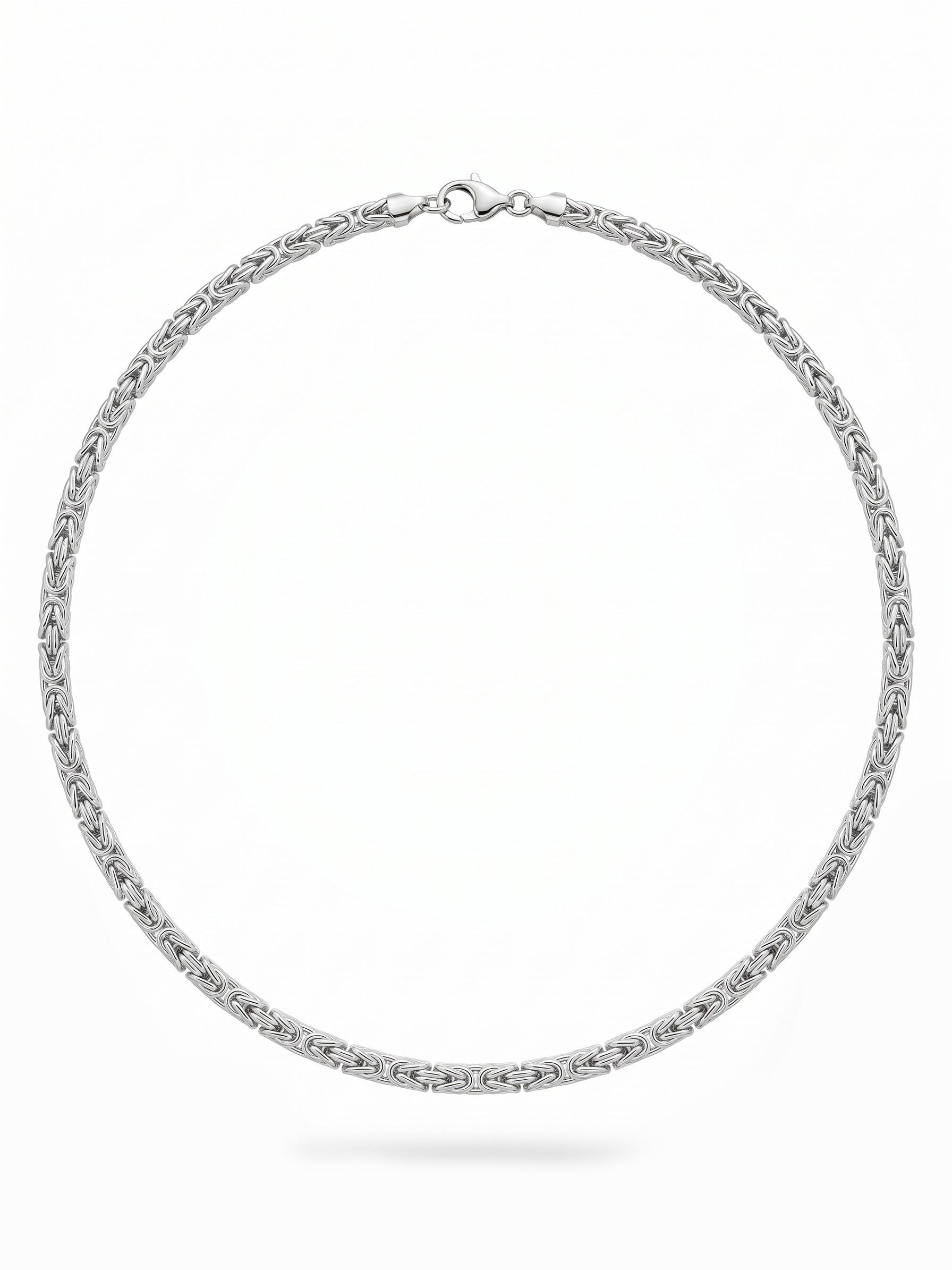Zilveren collier koningsschakel 4mm | 55cm