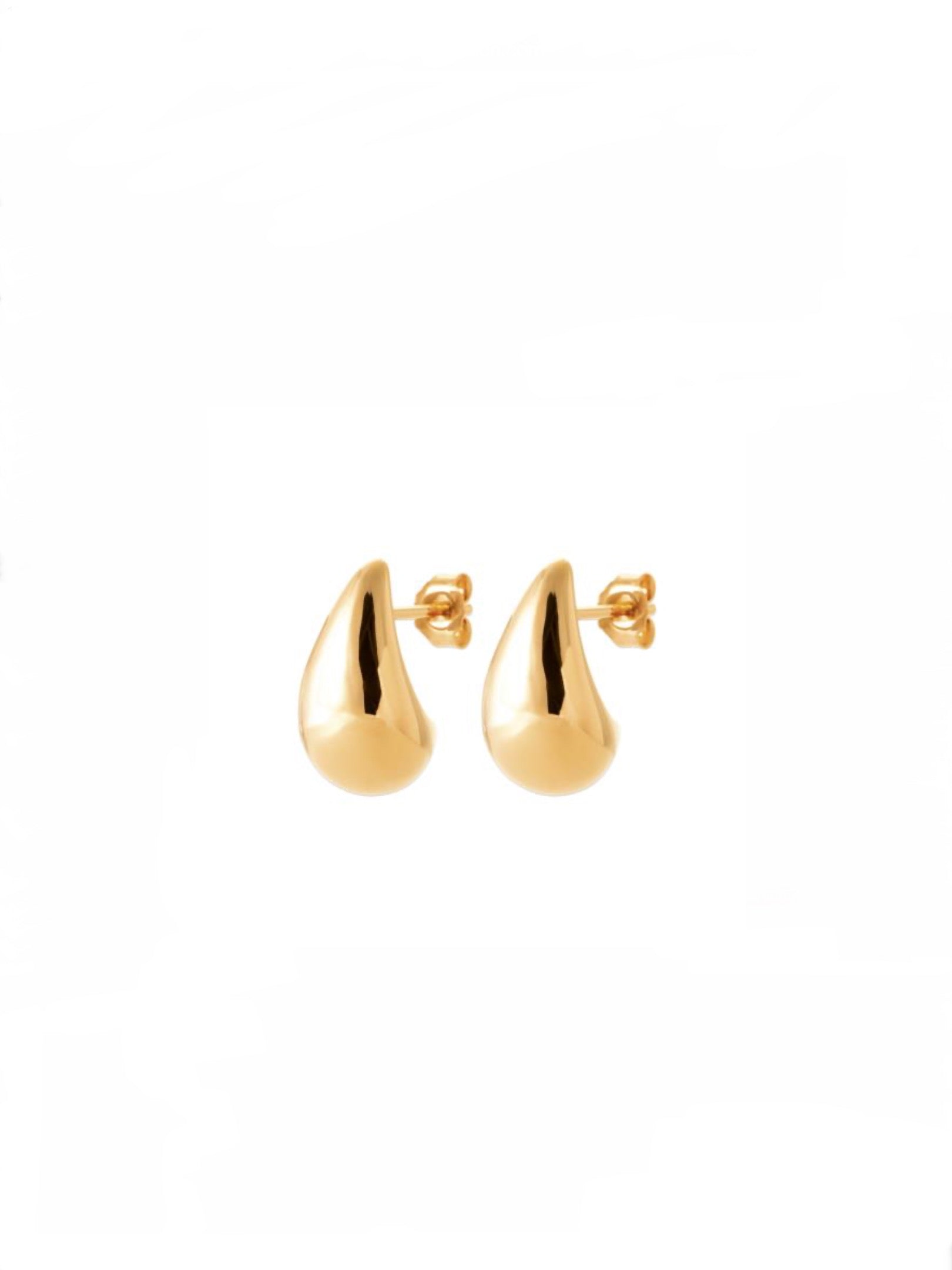 Doublé oorstekers druppel | 20x12mm