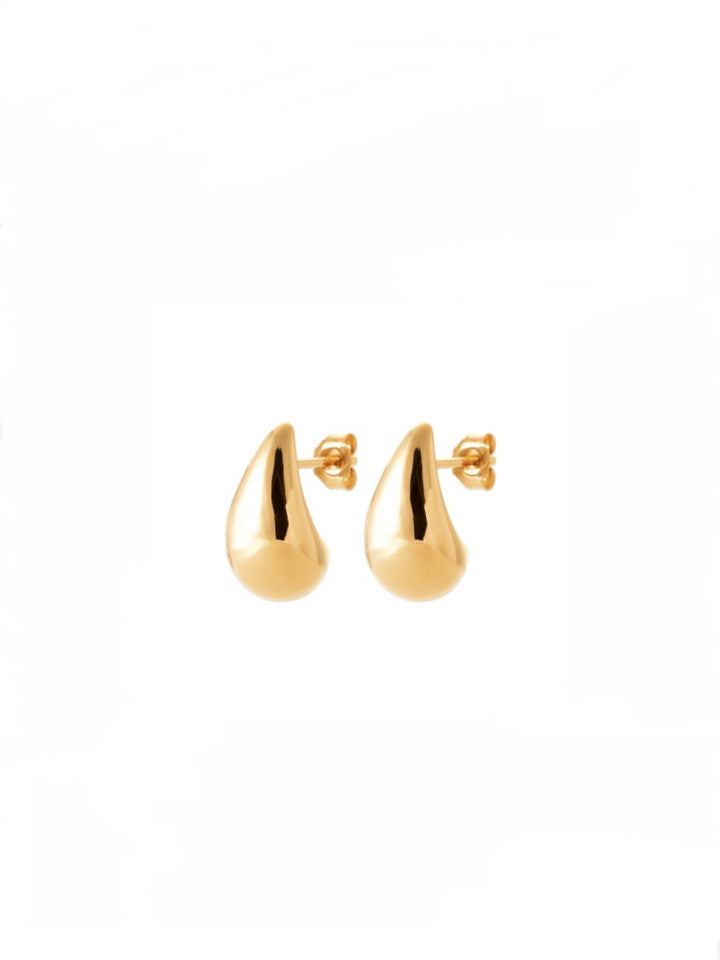 Doublé oorstekers druppel | 20x12mm