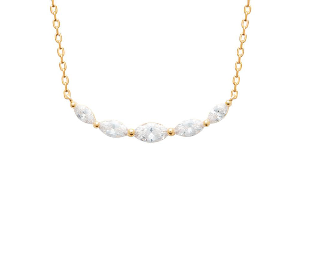 Doublé collier zirkonia | 40-42-45cm
