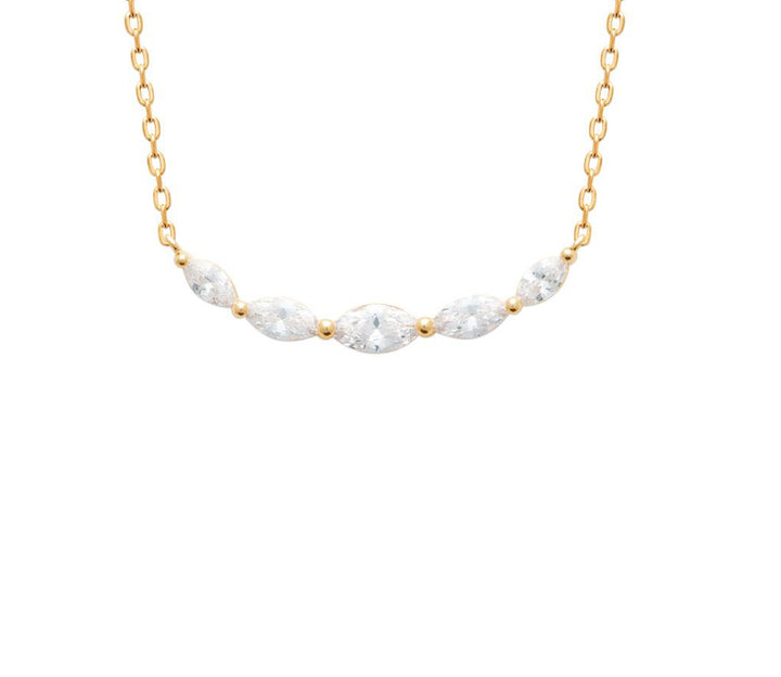 Doublé collier zirkonia | 40-42-45cm