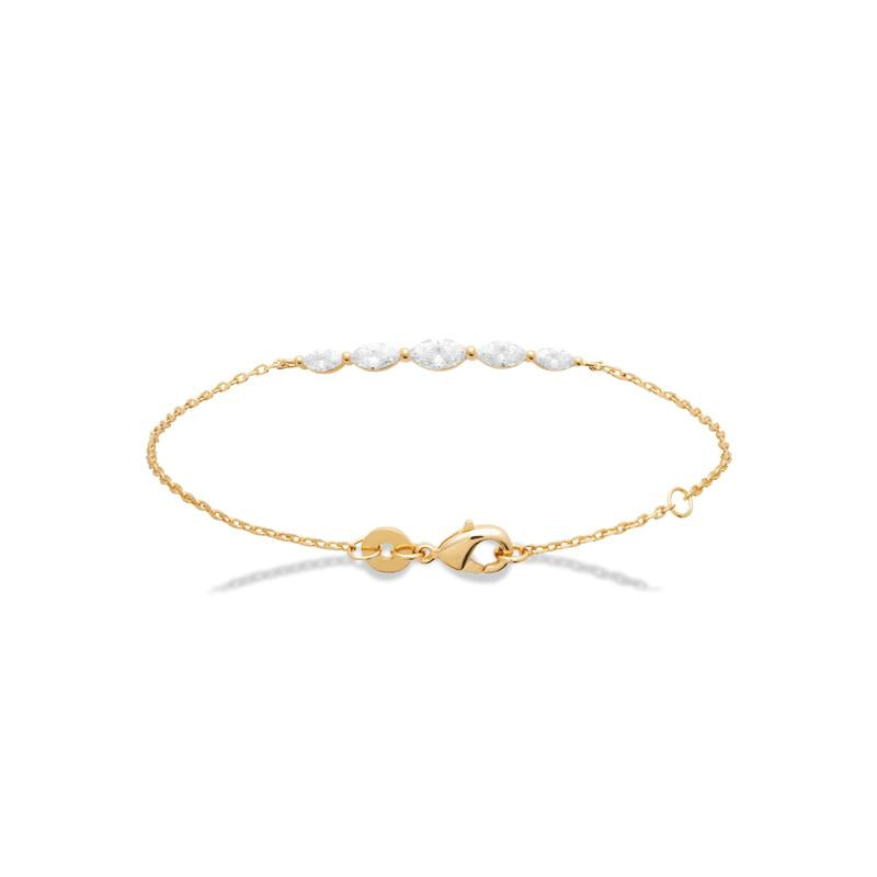 Doublé armband  zirkonia's | 16-18cm
