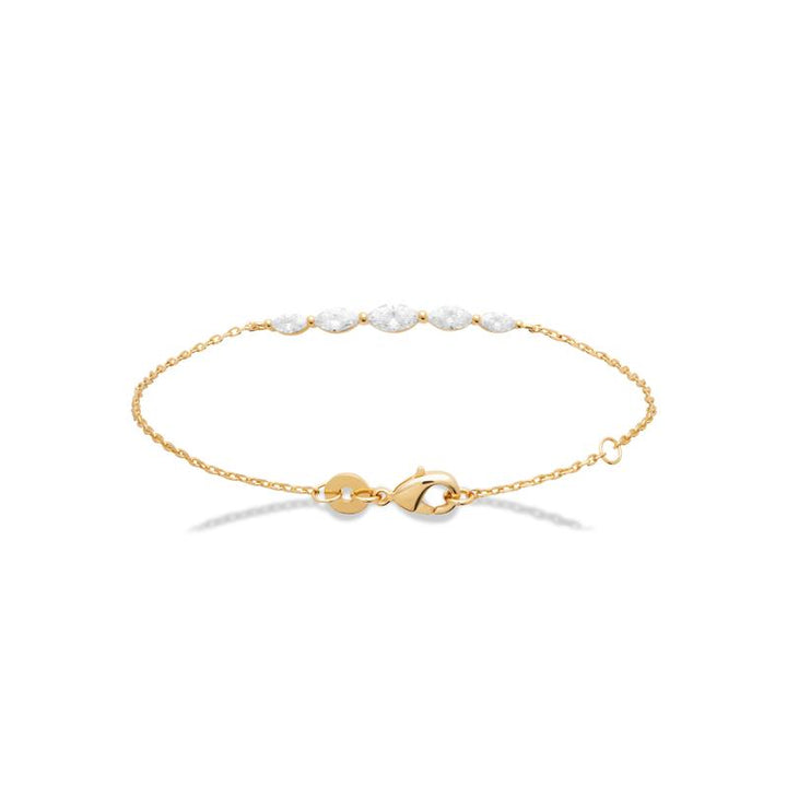 Doublé armband  zirkonia's | 16-18cm