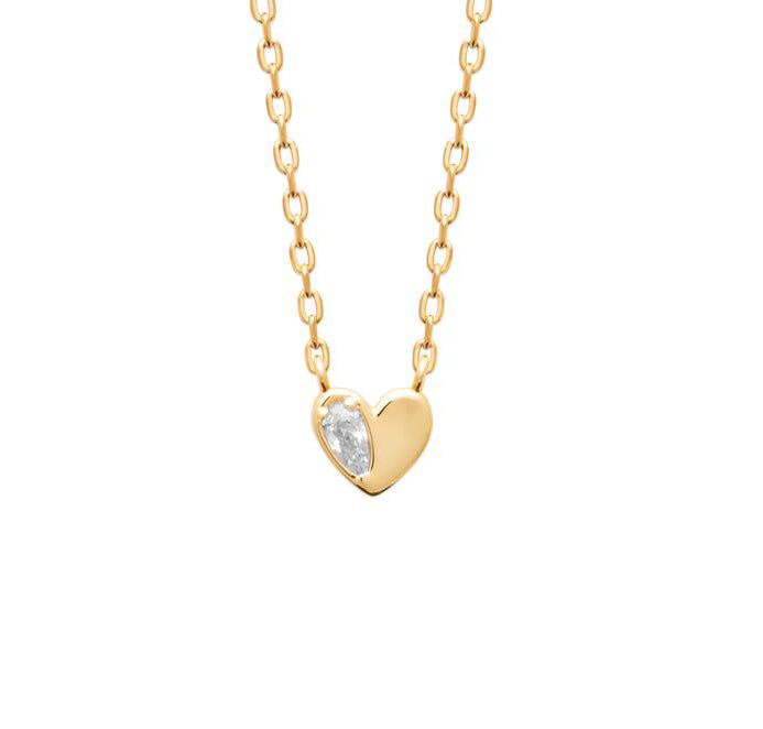 Doublé collier hart zirkonia| 40-42-45cm
