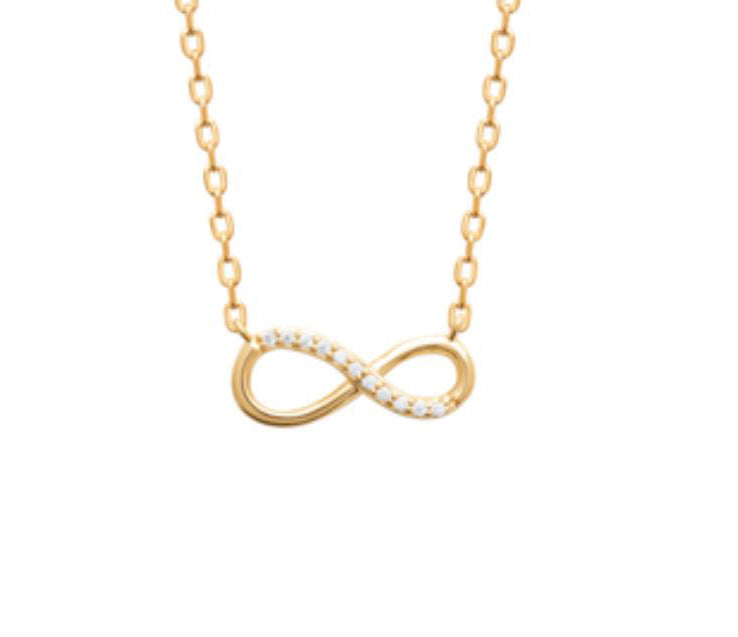 Doublé collier infinity zirkonia| 40-42-45cm