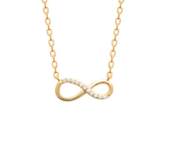 Doublé collier infinity zirkonia| 40-42-45cm