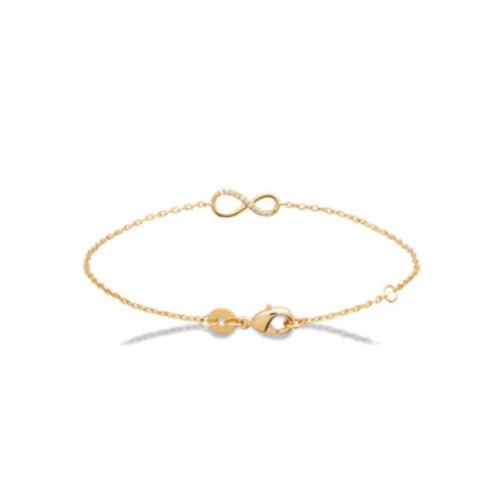 Doublé armband infinity zirkonia| 16-18cm