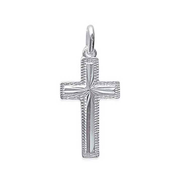 Zilveren hanger kruis | 28x13mm