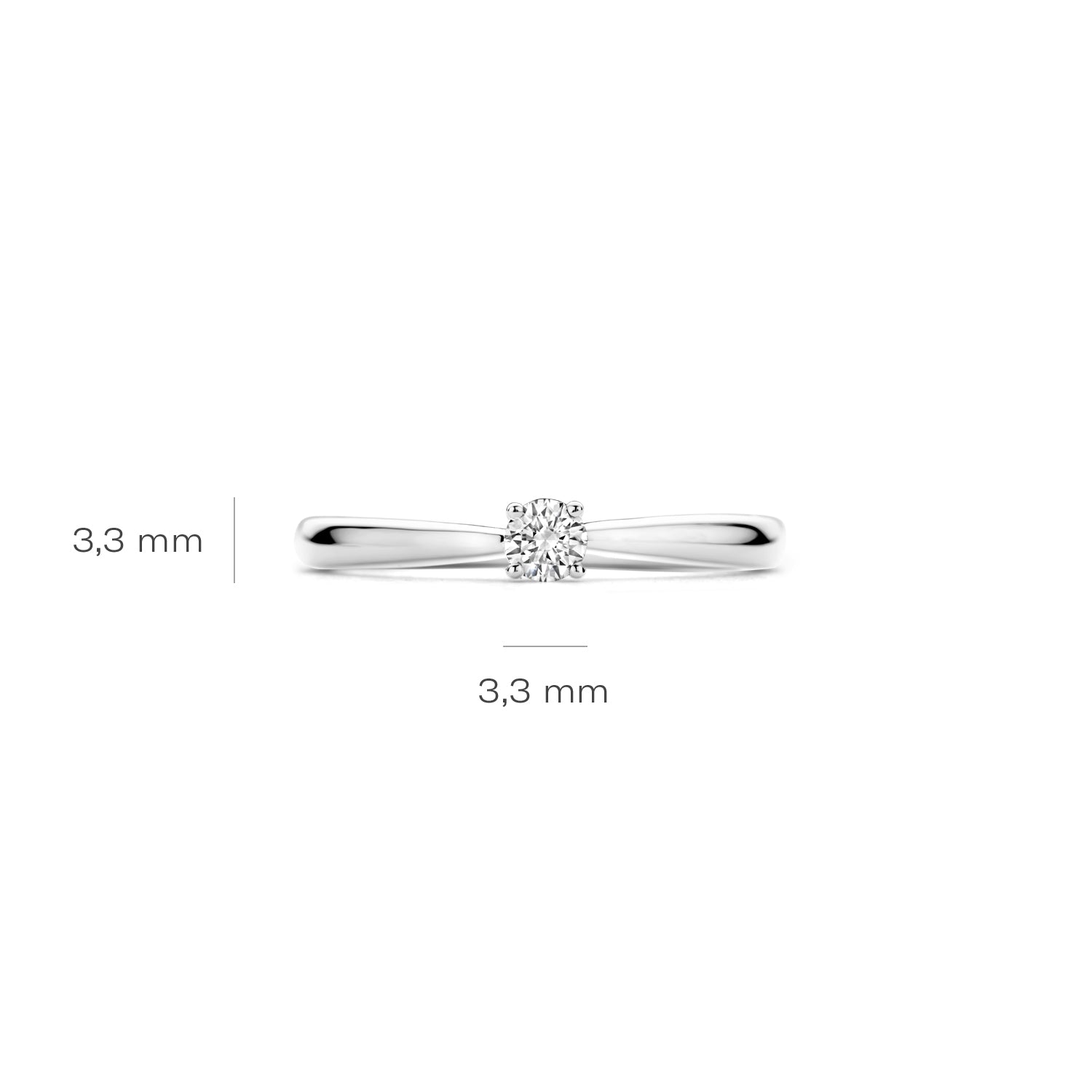 Blush Lab Diamonds Ring LG1000W – Witgoud (14k) met Lab grown Diamant
