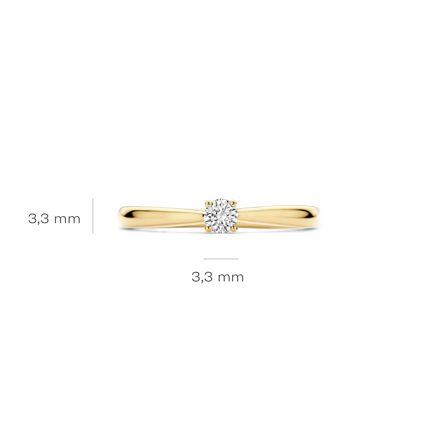 Blush Lab Diamonds Ring LG1000Y – Geel Goud (14k) met Lab grown Diamant
