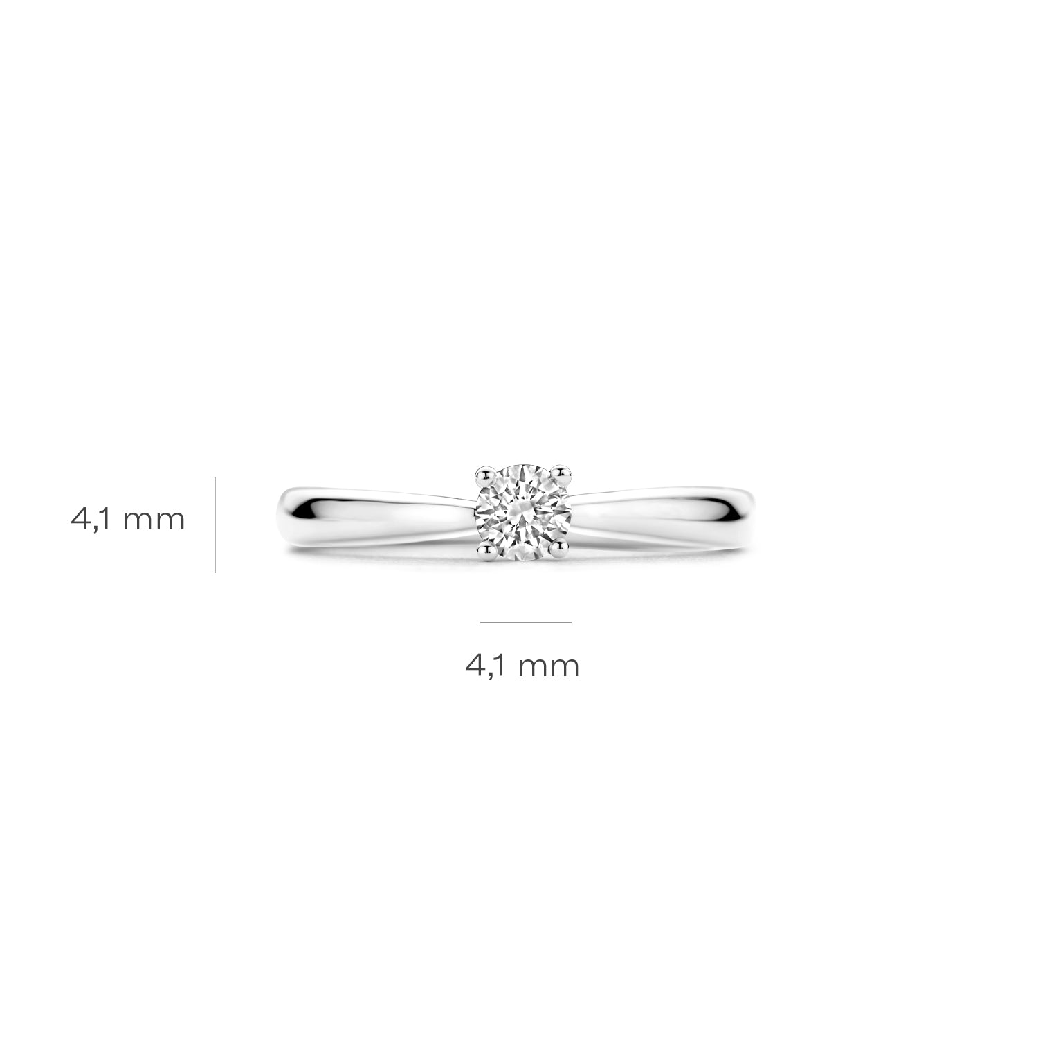 Blush Lab Diamonds Ring LG1001W – Witgoud (14k) met Lab grown Diamant