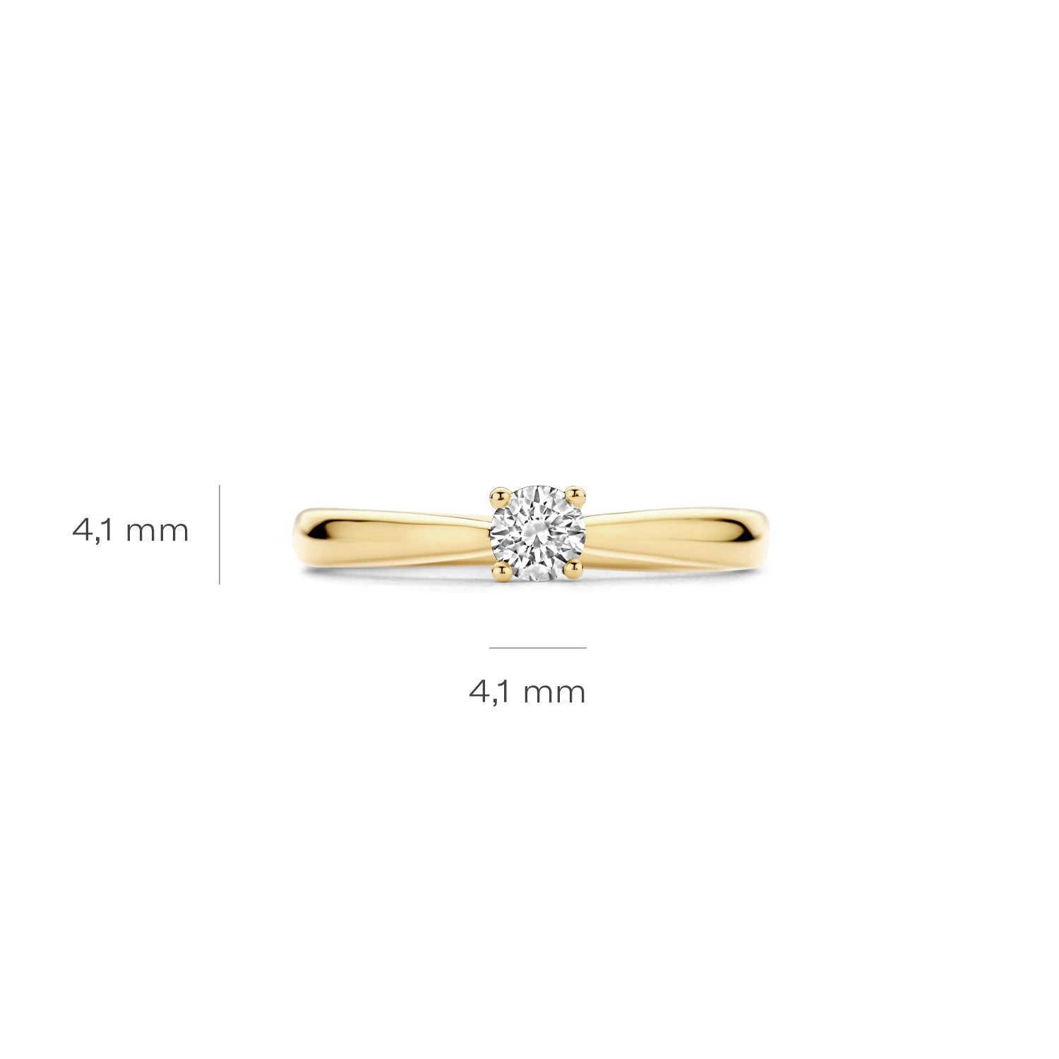 Blush Lab Diamonds Ring LG1001Y – Geel Goud (14k) met Lab grown Diamant