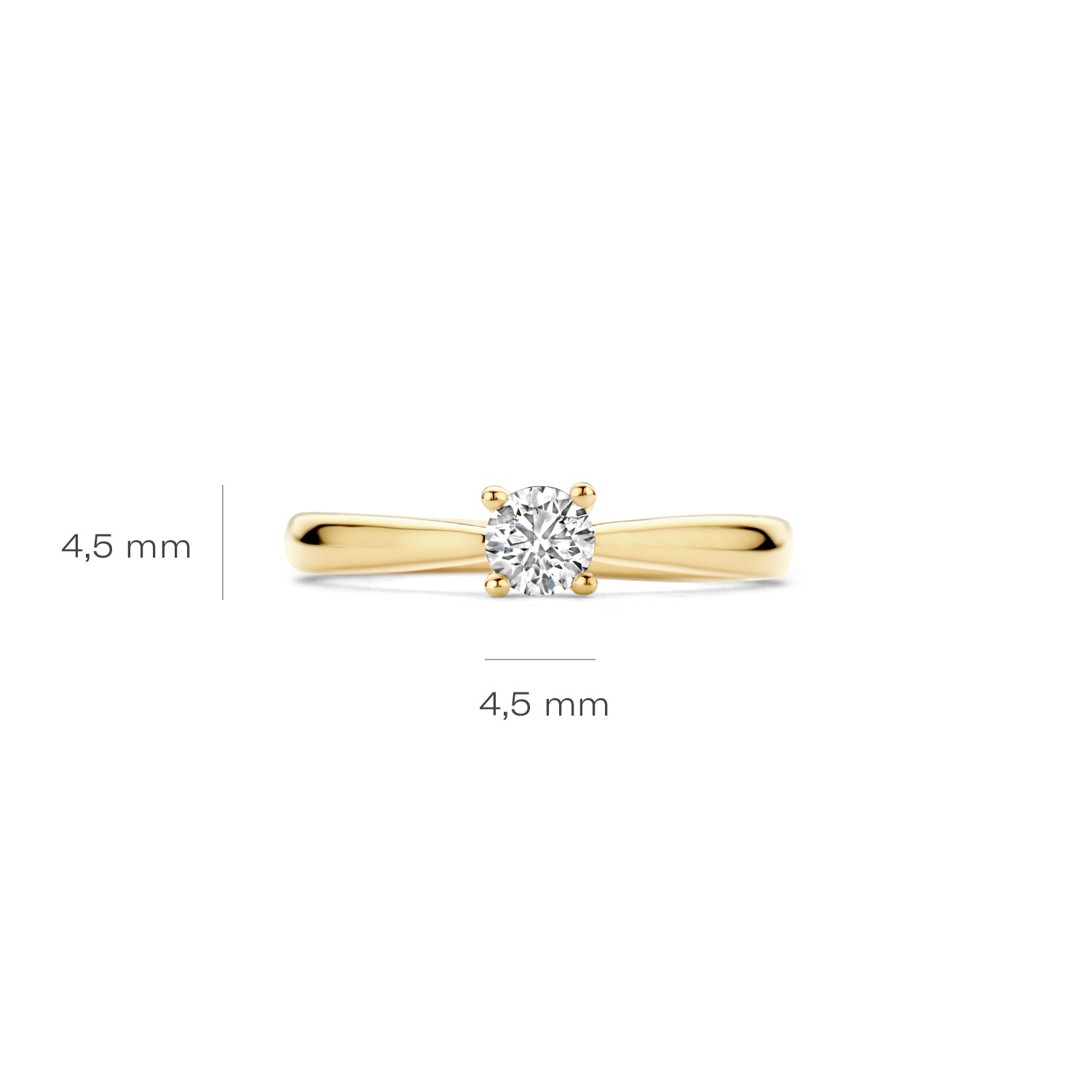 Blush Lab Diamonds Ring LG1002Y – Geel Goud (14k) met Lab grown Diamant