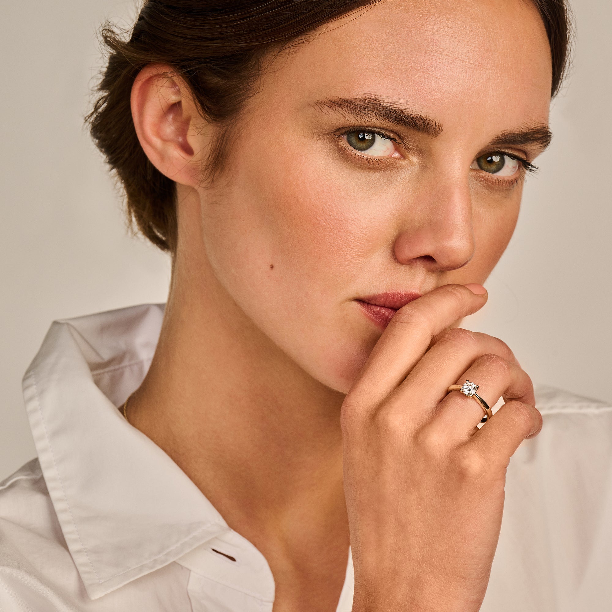 Blush Lab Diamonds Ring LG1004Y – Geel Goud (14k) met Lab grown Diamant