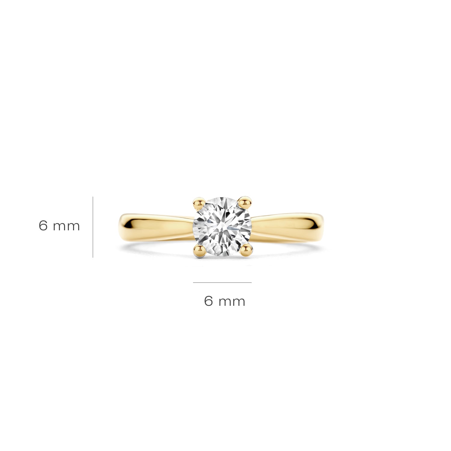 Blush Lab Diamonds Ring LG1004Y – Geel Goud (14k) met Lab grown Diamant
