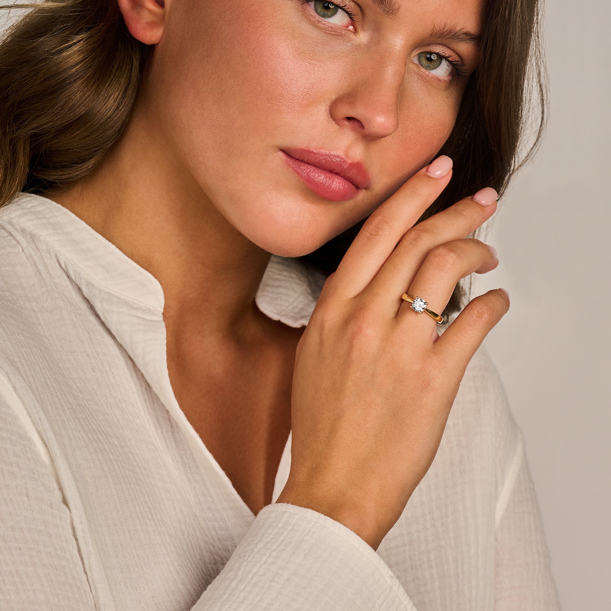 Blush Lab Diamonds Ring LG1005Y – Geel Goud (14k) met Lab grown Diamant