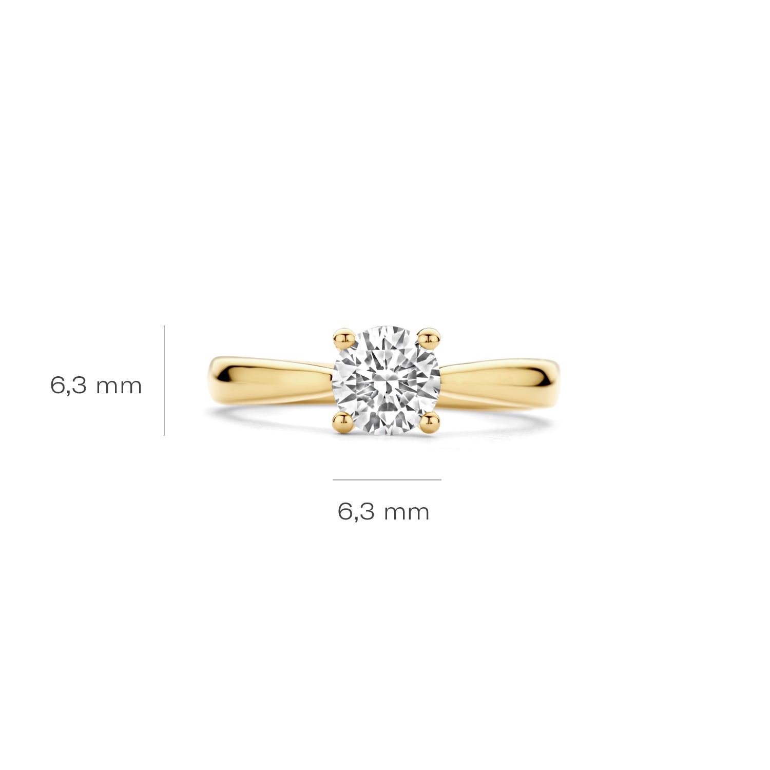 Blush Lab Diamonds Ring LG1005Y – Geel Goud (14k) met Lab grown Diamant