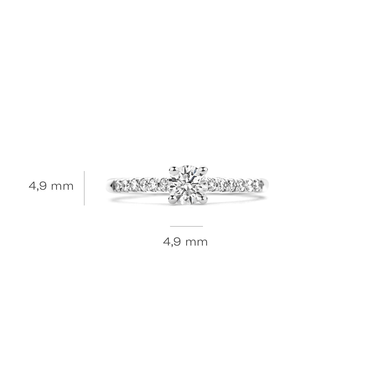 Blush Lab Diamonds Ring LG1006W – Witgoud (14k) met Lab grown Diamant